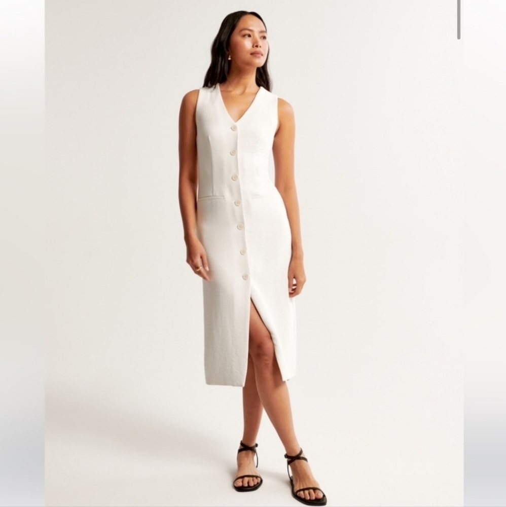 Abercrombie Mara Vest Midi Dress NWT XSP